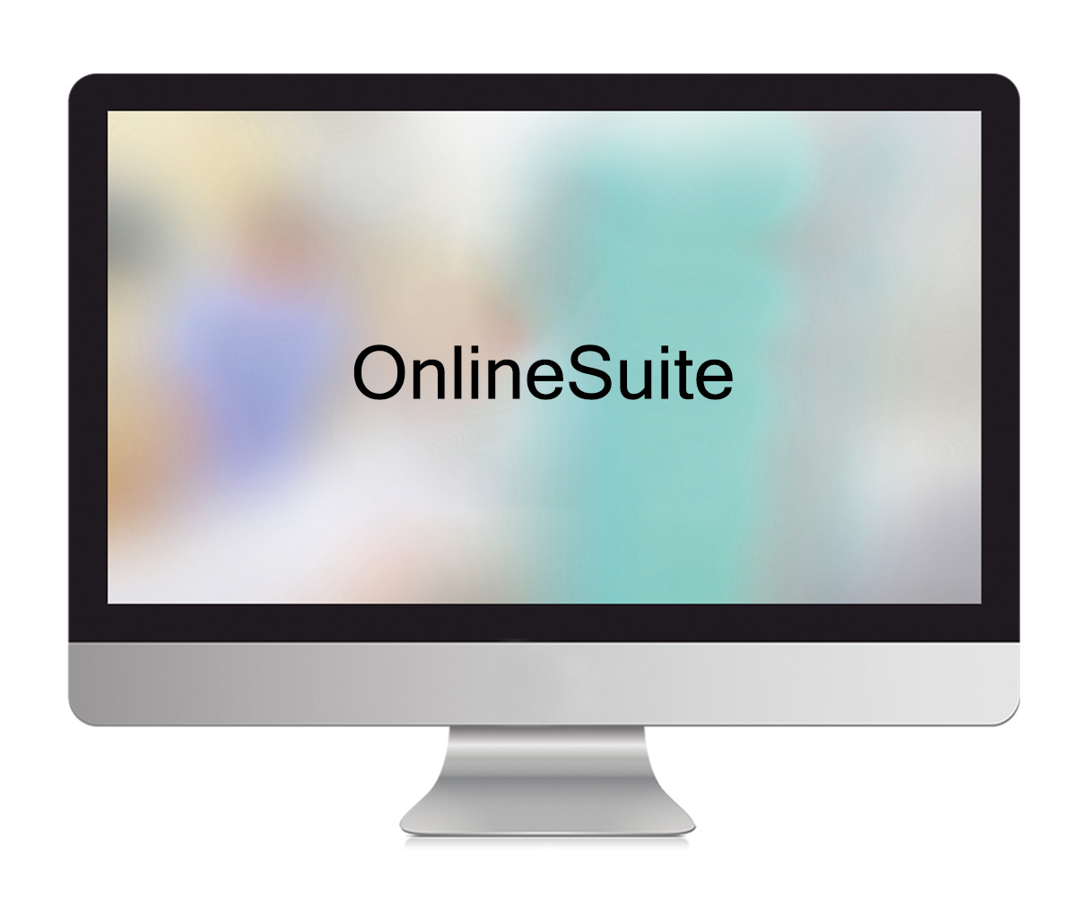 Monitor zeigt OnlineSuiteplus-Logo