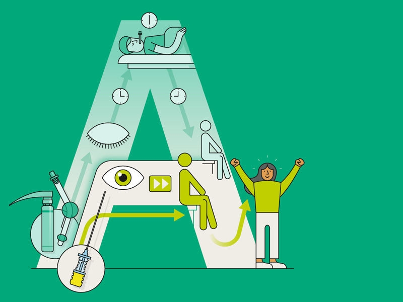 Ein Buchstabe A, der von verschiedenen Medizinprodukten gebildet wird