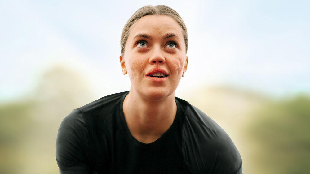 Paralympischer Athlet, Mädchen mit Behinderung, Stark, stolz