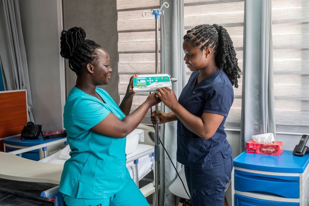 Krankenschwestern im Franklyn Medical Center in Accra, Ghana.