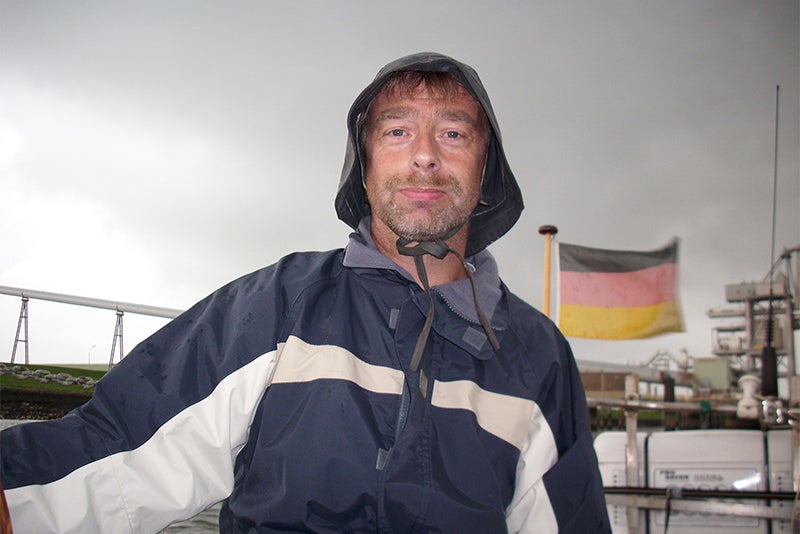 Kurzdarmpatient Manfred auf Boot