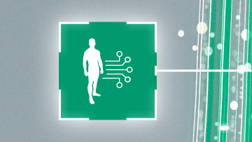 Eine Zeichnung eines Arztes, der einem sitzenden Patienten etwas auf einem Bildschirm erklärt. Im Hintergrund ist eine Arztpraxis zu sehen.