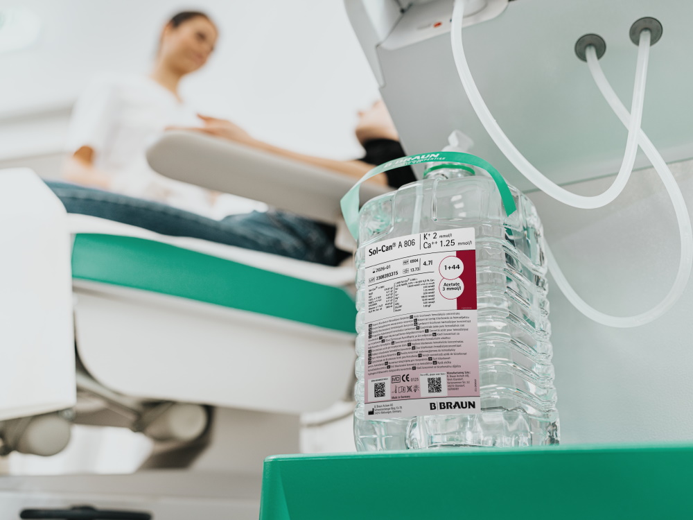 Sol-Kanister im Einsatz am Gerät