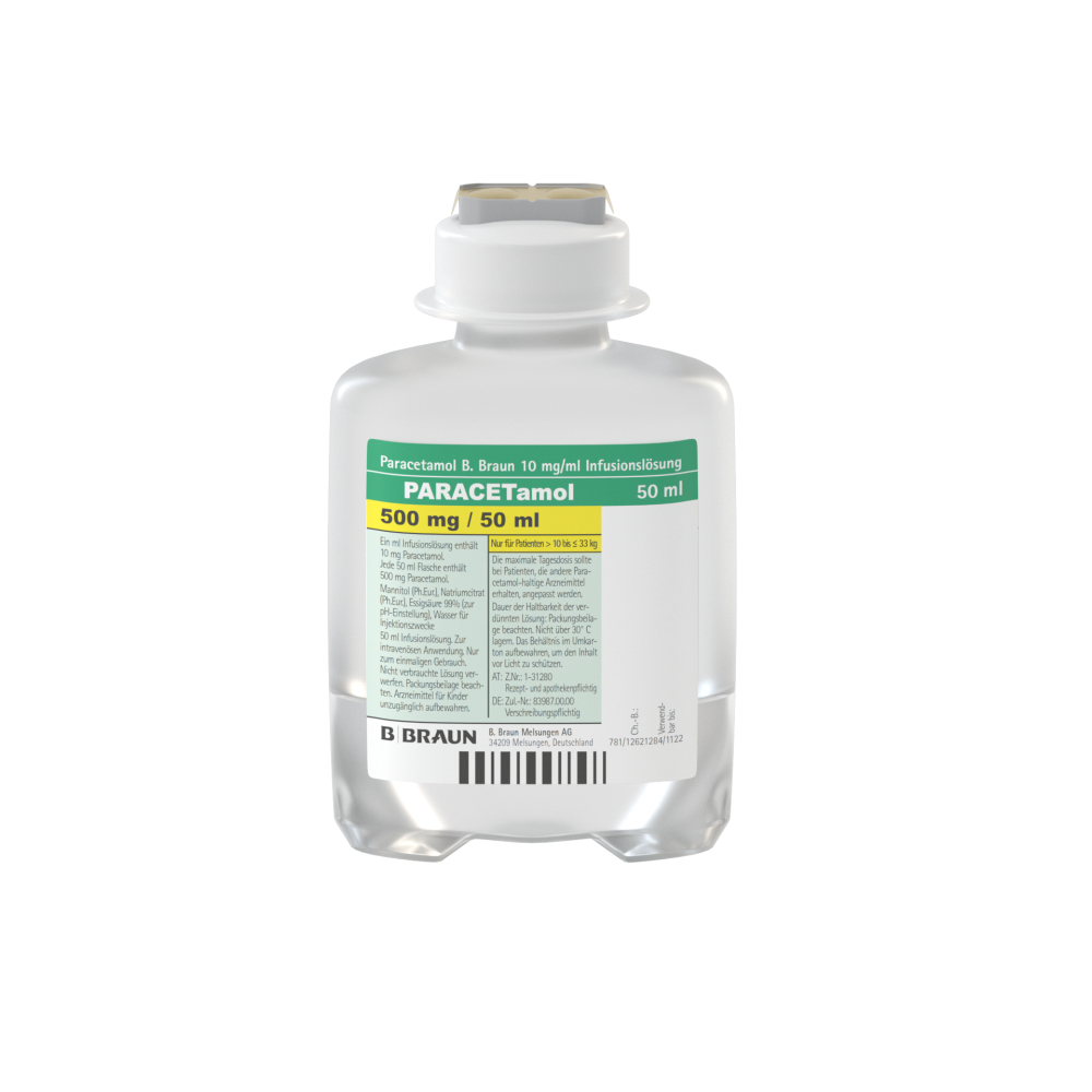 Paracetamol B. Braun 10 mg/ml Infusionslösung